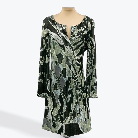 Diane von Furstenberg DVF Viscose Blend Long Sleeve Dress Abstract Print 12 - Picture 1 of 11